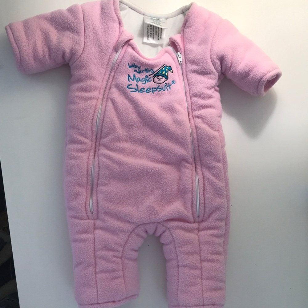 Baby merlin’s magic sleep suit pink